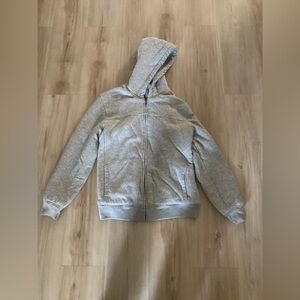 GAP Gray Sherpa-Lined Hoodie